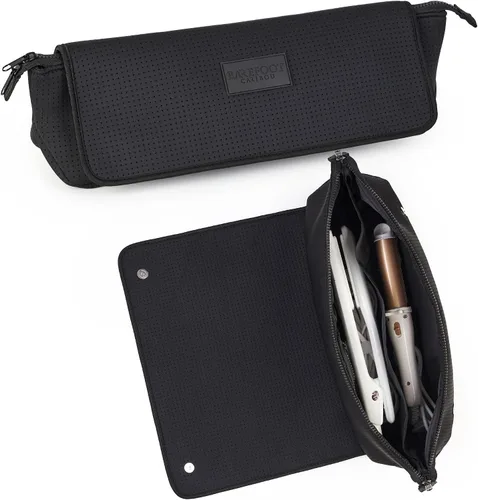 Miniatura 12 de BAREFOOT CARIBOU Bolsa de viaje para herramientas para el cabello y alfombrilla resistente al calor para planchas, alisadoras, rizadores