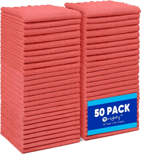Miniatura 30 de Orighty Paño de limpieza de microfibra a granel, paquete de 50 toallas de tienda, trapos de limpieza reutilizables, toallas de microfibra sin pelusa