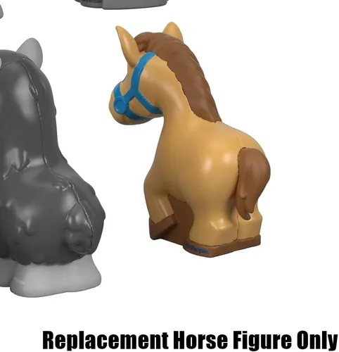 Miniatura 4 de Pieza de repuesto para Fisher-Price Little People Farm Animal Friends - GFL21 ~ Figura de caballo marrón claro de repuesto