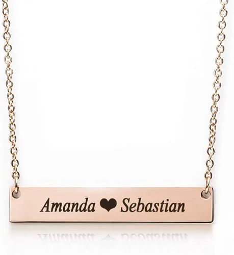 Collar personalizado para mujer, colgante de barra con nombre, regalo de graduación o regalo del día de la madre para ella, placa de nombre dorada