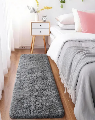 Miniatura 194 de Ophanie Alfombra Verde de Césped, Alfombras de Área para Dormitorio, Alfombra Shag Esponjosa de 4x6 pies, Suave Peluda Afelpada Linda para Niños 7
