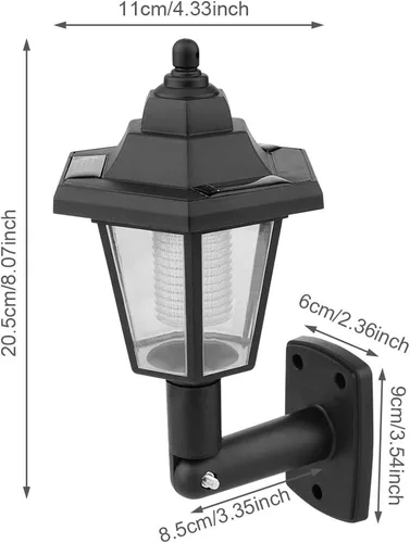 Miniatura 2 de 2 faroles solares de pared, lámpara de pared LED de inducción automática para jardín al aire libre, resistente a la intemperie, linterna de pared