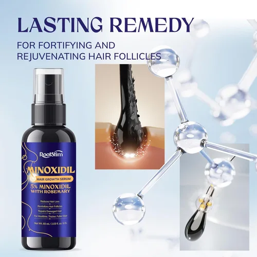Miniatura 7 de 5% Minoxidil Hair Growth for Men and Women: Extra Strength Minoxidil Hair Loss Treatment Serum with Rosemary for Faster Stronger Thicker Hair Growth