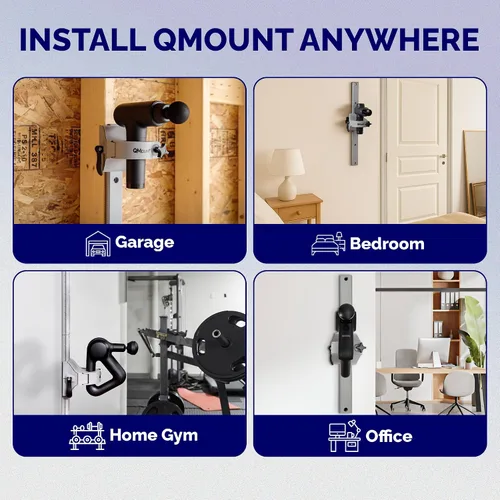 Miniatura 8 de Soporte para pistola de masaje y soporte de pared, manos libres para recuperación muscular de cuerpo completo, soporte de montaje en pared