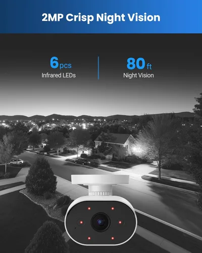 Miniatura 7 de ZOSI Cámara de seguridad HD 1080P, 2MP para interiores y exteriores, cámara de seguridad para el hogar con audio unidireccional