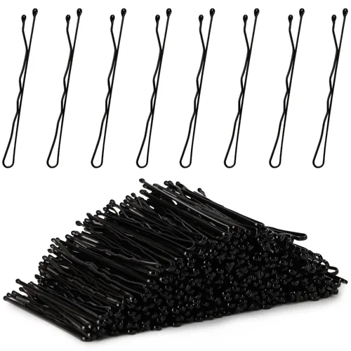 Miniatura 10 de Tbestmax 300 alfileres de moño en forma de U, para sujetar el pelo de ballet, red de pelo para mujer, 2.3 pulgadas, marrón 6CM Marrón - 300 Pcs