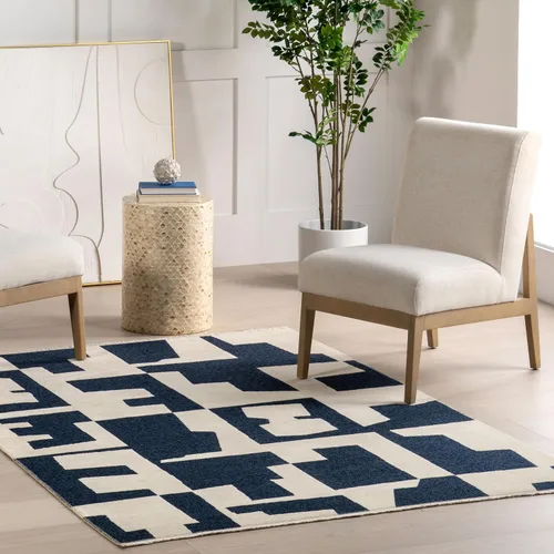 Miniatura 32 de Nuloom Versa Kirby - Alfombra de área color crema, 4 x 6 pies, azulejos, suave y acogedora, con alto tráfico, resistente a las manchas, fácil