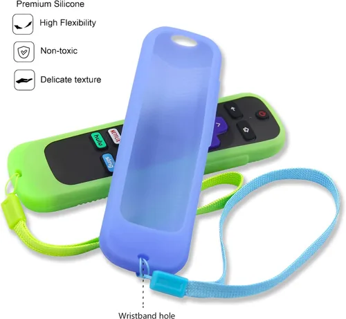 Miniatura 3 de Paquete de 2 fundas para control remoto (brilla en la oscuridad) compatible con Roku TV Remote/Roku Express/Streaming Stick/Premiere, funda