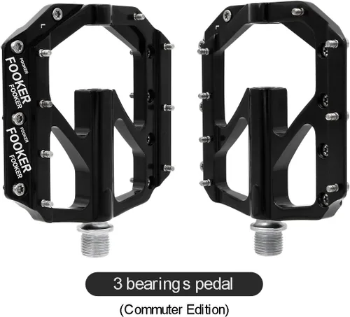 Miniatura 3 de FOOKER Bike Pedals Non-Slip Aluminum Alloy MTB Mountain Bike Pedals 3 Bearing 9/16" for Road BMX MTB Bikes