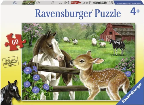 Miniatura 3 de Ravensburger New Neighbors - Rompecabezas de 60 piezas, piezas de forma única, superficie antirreflejo, ideal para niños, actividad divertida
