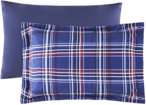 Miniatura 6 de EMME Bed-in-A-Bag - Juego de edredón de 5 piezas para cama Twin de microfibra cepillada y relleno de plumón sintético, suave y cómodo, lavable a 01