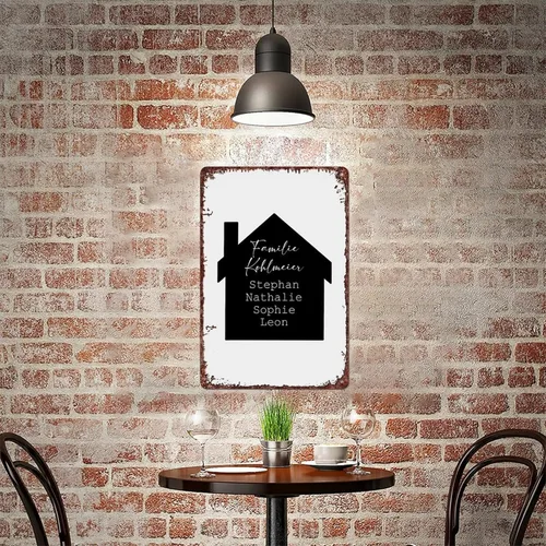 Miniatura 6 de SXUZUSF Family Definition Personalized Idea Poster Retro Tin Metal Sign For Home Room Hallway Bathroom Office Wall Decoration Size Is 12x8 Inch