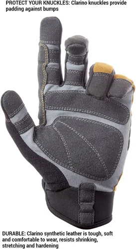 Miniatura 3 de CLC Custom Leathercraft Contractor XtraCoverage guantes de trabajo con manija flexible