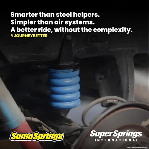 Miniatura 7 de SuperSprings Juego de SumoSprings traseros compatibles con F250/F350 2017-2025 Capacidad de 1500 libras al 50% de compresión Instalación simple