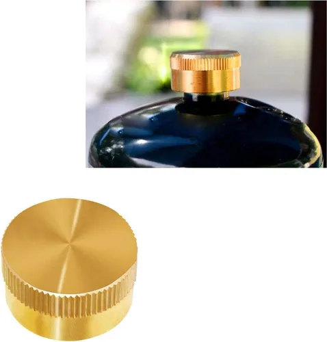 Miniatura 2 de Joywayus 2 tapas de botella de propano de latón macizo, universal, para todos los cilindros de tanque de gas de 1 libra, tapa de protección sellada