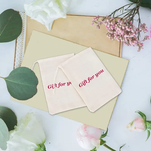 Miniatura 7 de Tatuo Paquete de 200 bolsas de muselina de arpillera con cordón, bolsas de lona multiusos de lino para té, joyas, boda, fiesta, recuerdos