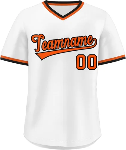Miniatura 35 de KXK - Camiseta de béisbol personalizada con nombre y número cosidos, estilo Hip Hop, con cuello en V, atlética, para hombres, mujeres y jóvenes