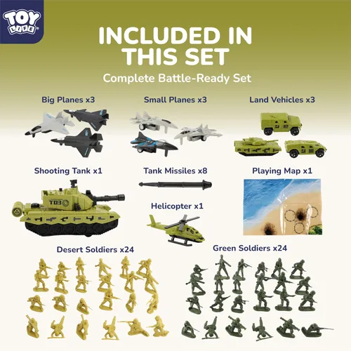 Miniatura 3 de TOY Life Army Men Playset (Mapa de aterrizaje de playa Set 2)