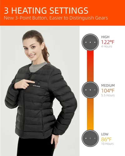 Miniatura 4 de HEWINZE Women's Heated Vest with Battery Pack, Lightweight Quilted Heated Jacket, Heated Puffer Jacket Base Layer
