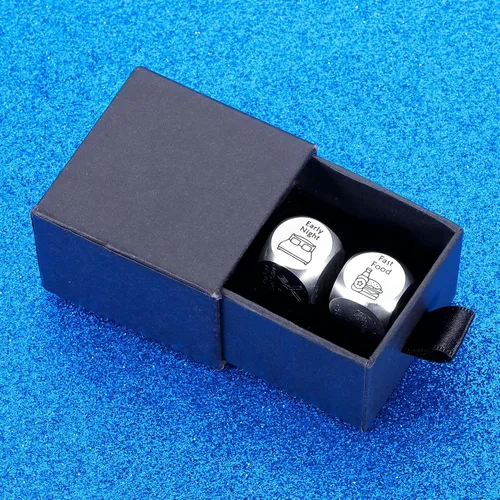 Miniatura 7 de Regalos divertidos de dados de comida para el día de San Valentín para él y ella, regalos para el día de San Valentín, dados de decisión de cita