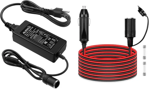 ALITOVE Convertidor de CA a CC de 12 V, 8 A, 96 W, 100 V-240 V a 12 V, adaptador de fuente de alimentación, enchufe para encendedor de cigarrillos,