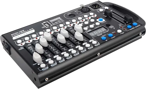 Miniatura 6 de Controlador Dmx de batería con Midi, controlador Dmx portátil para luces de cabeza móvil, consola de iluminación controlador Dmx 192, controlador