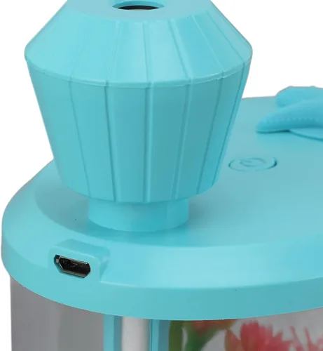 Miniatura 9 de Mini humidificador con niebla fría, humidificador pequeño para el hogar, automóvil, oficina, dormitorio, humidificadores USB silenciosos de Azul