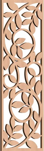 Miniatura 9 de 9 3/8"W x 24 3/8"H x 1/4"T Utica Decorativo Fretwork Madera Paneles de Pared, Abedul
