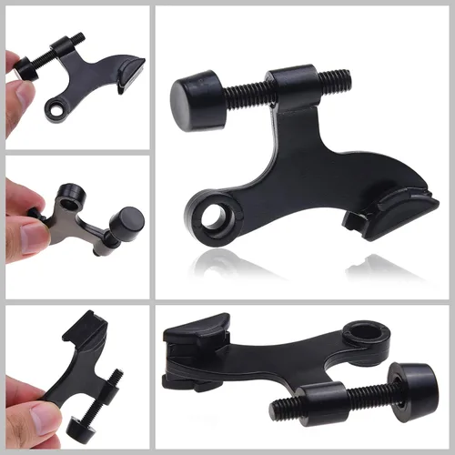 Miniatura 2 de Kare & Kind 4 topes de puerta con bisagra de níquel, topes de puerta para bisagra, con puntas protectoras para parachoques, fáciles de instalar