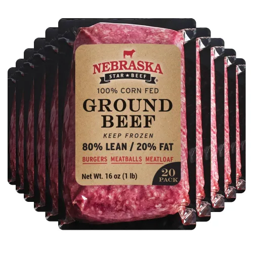 Miniatura 11 de Nebraska Star Beef - Carne molida Angus (10 paquetes de 1 lb) - Prestige, carne molida, hamburguesa congelada, empanadas de hamburguesa, hamburguesa