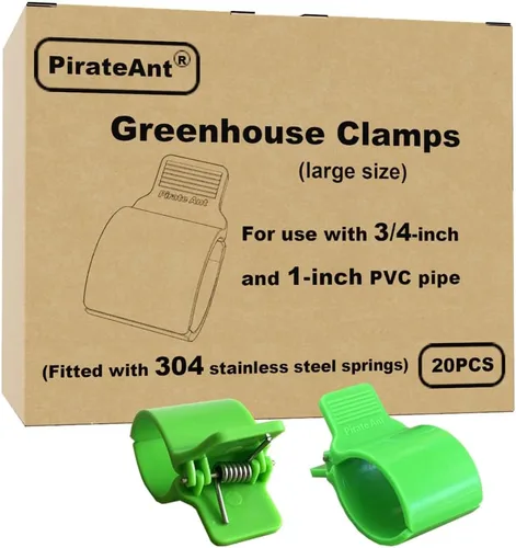 Abrazaderas de invernadero para tubos de PVC de 3/4-1 pulg, aros de invernadero, marco de soporte, túnel de cultivo, soporte para plantas y estacas