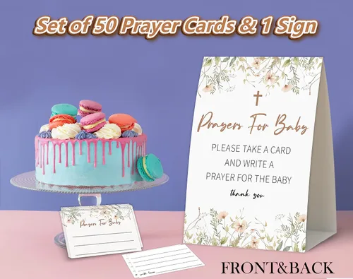 Miniatura 3 de Decoraciones bohemias para baby shower, oraciones para bebé, tarjetas de oración para baby shower, Biblia de bebé, juegos de baby shower, tarjetas