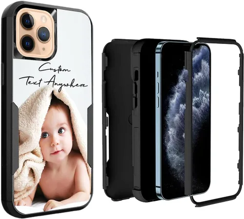 Miniatura 29 de Funda de fotos personalizada para iPhone 11 Apple Phone Plaid Collage - Imagen personalizada para hacer fotos en 3 híbridos gruesos resistentes
