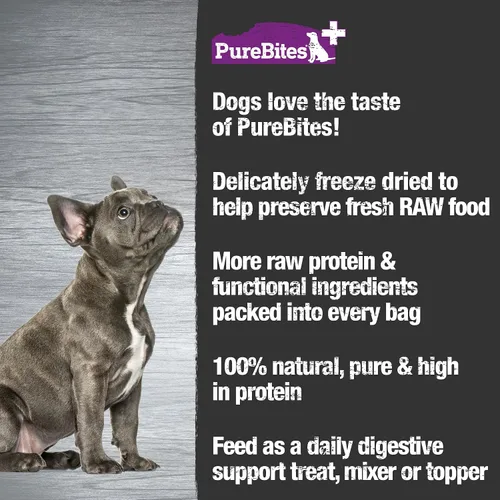 Miniatura 4 de PureBites + Golosinas liofilizadas para perros intestinales y digestiones, 5 ingredientes, fabricadas en EE. UU., 3 oz