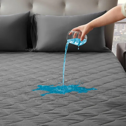 Miniatura 9 de SLEEP ZONE Protector de Colchón Impermeable Almohadilla Twin Lavable a Máquina, Cubrecolchón Transpirable con Bolsillos Profundos, Uso en Todas