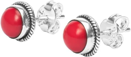 Miniatura 12 de Pendientes de tuerca con gemas, plata de ley 925, aretes de 6 mm redondos para niñas y mujeres, regalo