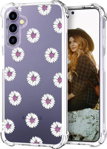 Miniatura 11 de Hungo Funda compatible con Samsung Galaxy S25 Plus/S24 Plus, diseño transparente, diseño femenino de piel femenina S24+ S25+ de astronauta