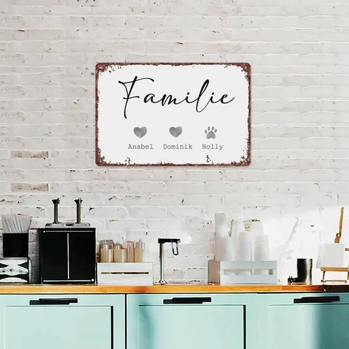 Miniatura 4 de SXUZUSF Family Idea Family Picture Poster Retro Tin Metal Sign For Home Room Hallway Bathroom Office Wall Decoration Size Is 12x8 Inch