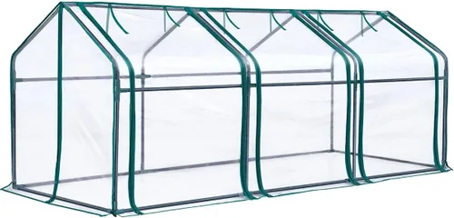 Miniatura 8 de Quictent Invernadero portátil de 95 pulgadas de ancho x 36 pulgadas de profundidad x 36 pulgadas de alto, 2 ventanas de malla y gran puerta de Verde
