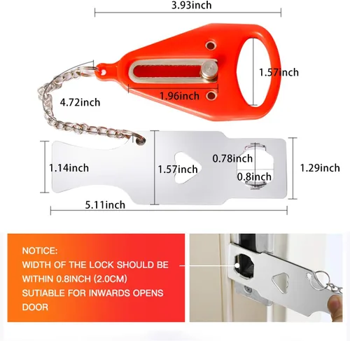Miniatura 2 de VIRIDI - Cerradura portátil de puerta para el hogar