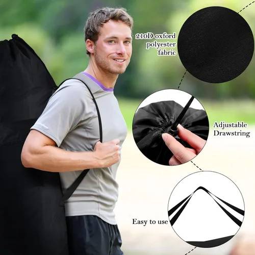 Miniatura 5 de Shinylin 6 bolsas de repuesto para sillas de campamento de 43 x 9 pulgadas, bolsa plegable para silla de campamento, bolsa de transporte grande