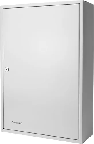 Miniatura 4 de Barska Gabinete para llaves de 240 posiciones con ganchos numerados, organizador de llaves de acero para montaje en pared, caja fuerte con registro