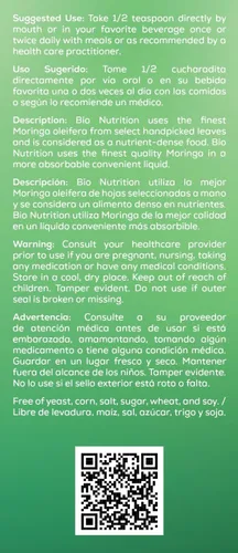 Miniatura 3 de Bio Nutrition Moringa Liquid 4 onzas líquidas Moringa 5000 Super Food Suplemento herbario líquido