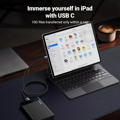 Miniatura 4 de UGREEN 10 Gbps Cables de disco duro Micro B a USB C, 1.5 pies USB C a Micro B, cable de disco duro externo compatible con MacBook Pro/Air