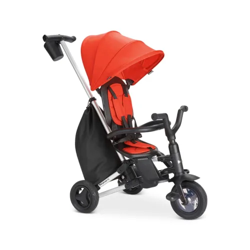 Miniatura 14 de Joovy Tricycoo 4.1 triciclo para niños con 4 etapas con neumático delantero extra ancho, manija para padres extraíble y ajustable, arnés