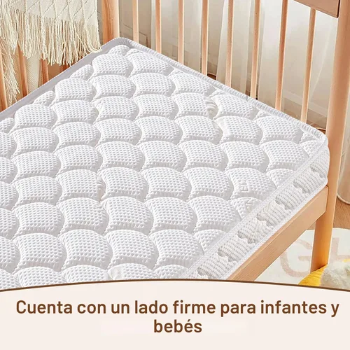 Miniatura 6 de Colchón para cuna y colchón para niños pequeños de 52 x 27.6 x 5 pulgadas, 100% tela de punto, absorbe la humedad y es transpirable, se adapta a