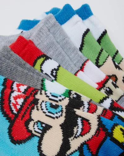 Miniatura 7 de Mario Paquete de 5 calcetines invisibles Nintendo para niños