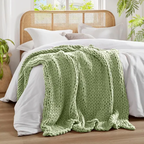 Miniatura 9 de Madison Park Manta bohemia, suave regalo hecho a mano para decoración del hogar, ligera y transpirable para todas las estaciones, manta de punto