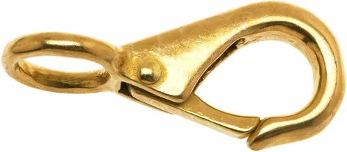 Campbell T7620534 Broche rápido rígido, bronce sólido, pulido, ojo redondo de 3/4 pulgadas, apertura de 9/16 pulgadas, longitud de 3-15/64 pulgadas,