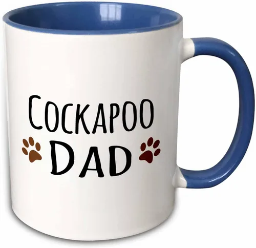Miniatura 12 de 3dRose Cockapoo Dog Dad - Taza de 11 onzas, color negro